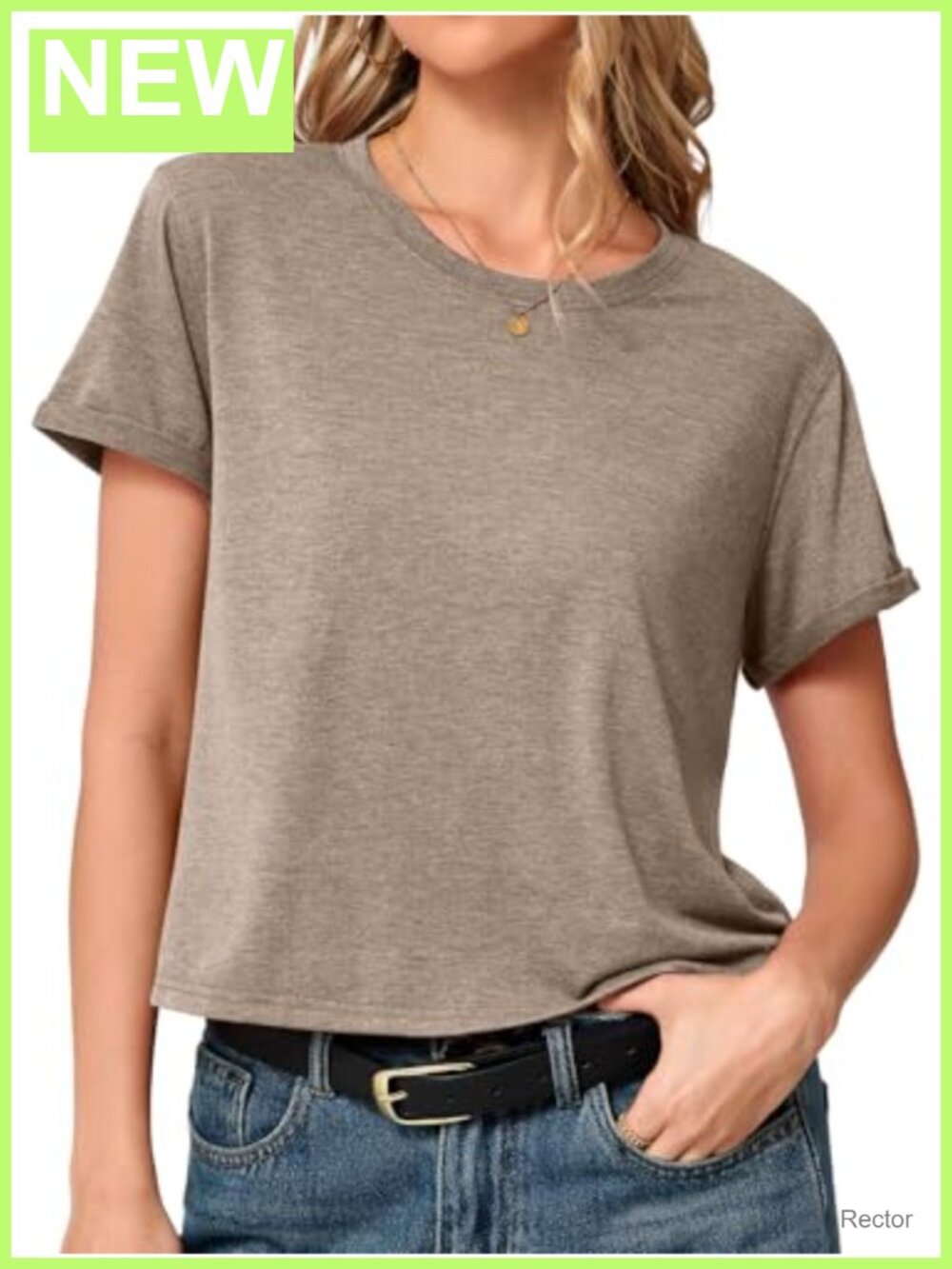 Womens Short Sleeve Cropped T Shirt Loose Fit Crew Neck Basic Crop Top